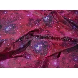 Мембранная курточная ткань "Галактика малина"